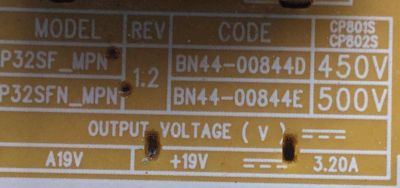 FUENTE DE PODER PARA TV SAMSUNG / NUMERO DE PARTE BN4400844D / P32SF_MPN / BN44-00844D / PANEL CY-JM032AGHR2V / DISPLAY ST3151A05-E VER.2.1 / HG32NE47 / HG32NE470FXZA XA01 / HG32NF69 / HG32NF690 / HG32NF693GFXZA UA01 / UN32M5000 / UN32K5000 - Imagen 3